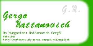 gergo mattanovich business card